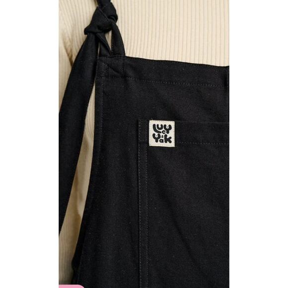Lucy & Yak Womens Original Cotton Dungarees Overalls Black Front Bib Pockets NWT - Picture 4 of 15